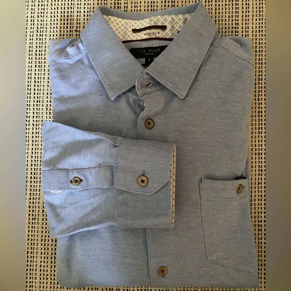 Ted Baker dress shirt blue size 4 ( USA 16)